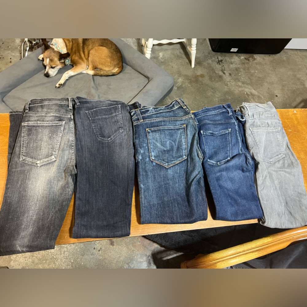 Lot of 5 pairs of Citizens of Humanity Jeans. Sizes 25-26.